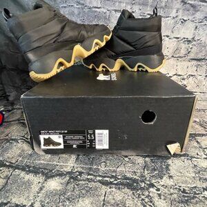 Sorel 5.5 Women's Kinetic Impact Puffy Zip Black Tan Waterproof Shoes 5.5